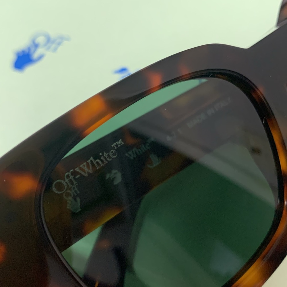 Off-White Zurich Havana Dark Green Sport Unisex sunglasses - Picture 9 of 15